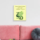 Dragon en zijn Wrath Shakespeare King Lear Cartoon Canvas Afdruk (Insitu (Woonkamer))