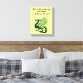 Dragon en zijn Wrath Shakespeare King Lear Cartoon Canvas Afdruk (Insitu (Slaapkamer))