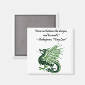 Dragon en zijn Wrath Shakespeare King Lear Cartoon Magneet (Voorkant / Achterkant)