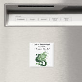 Dragon en zijn Wrath Shakespeare King Lear Cartoon Magneet (Insitu (Vaatwasser))