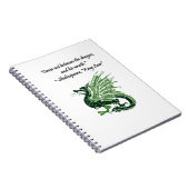 Dragon en zijn Wrath Shakespeare King Lear Cartoon Notitieboek (Rechterzijde)
