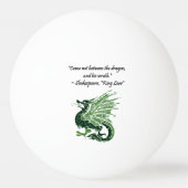 Dragon en zijn Wrath Shakespeare King Lear Cartoon Pingpongbal (Voorkant)