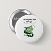 Dragon en zijn Wrath Shakespeare King Lear Cartoon Ronde Button 5,7 Cm (Voorkant /achterkant)
