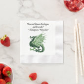Dragon en zijn Wrath Shakespeare King Lear Cartoon Servetten (Insitu)