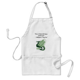 Dragon en zijn Wrath Shakespeare King Lear Cartoon Standaard Schort