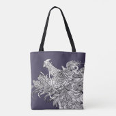 Dragon Enchantatie Gedetailleerde dragon Art Tote Bag (Achterkant)