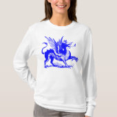 Dragon Engraving - Blauw T-shirt (Voorkant)