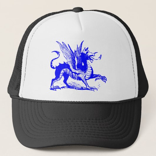 Dragon Engraving - Blauw Trucker Pet (Voorkant)