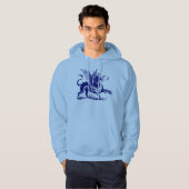 Dragon Engraving - Deep Navy Hoodie (Voorkant volledig)