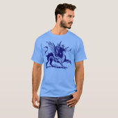 Dragon Engraving - Deep Navy T-shirt (Voorkant volledig)