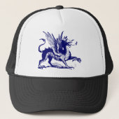 Dragon Engraving - Deep Navy Trucker Pet (Voorkant)