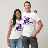 Dragon Engraving - Deep Paars T-shirt (Unisex)
