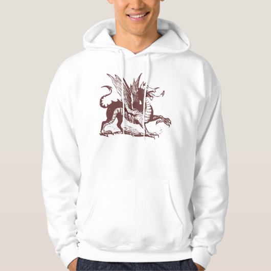 Dragon Engraving - Donkerbruin Hoodie (Voorkant)