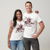 Dragon Engraving - Donkerbruin T-shirt (Unisex)