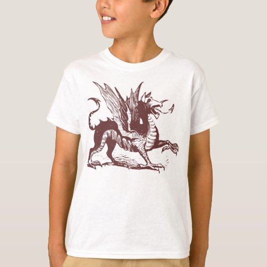Dragon Engraving - Donkerbruin T-shirt (Voorkant)