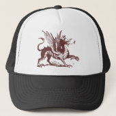 Dragon Engraving - Donkerbruin Trucker Pet (Voorkant)