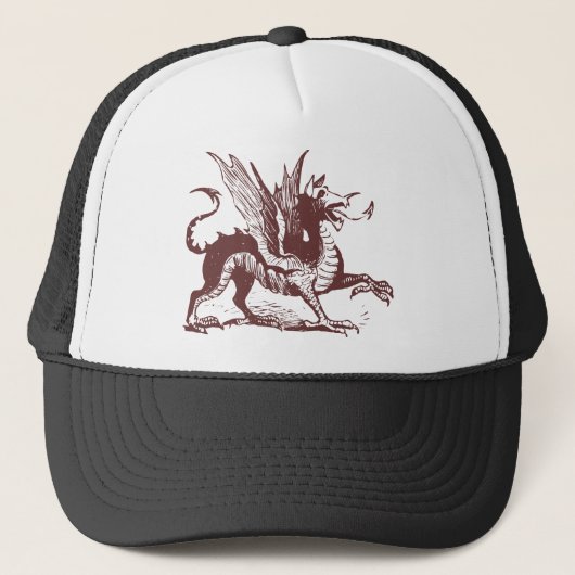 Dragon Engraving - Donkerbruin Trucker Pet (Voorkant)