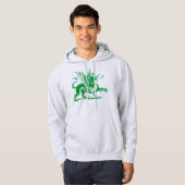 Dragon Engraving - Grass Green Hoodie (Voorkant volledig)