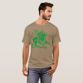 Dragon Engraving - Grass Green T-shirt (Voorkant volledig)