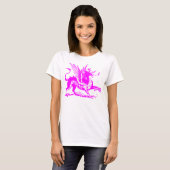Dragon Engraving - Magenta T-shirt (Voorkant volledig)