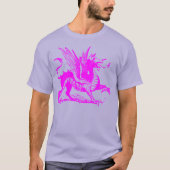 Dragon Engraving - Magenta T-shirt (Voorkant)