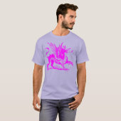 Dragon Engraving - Magenta T-shirt (Voorkant volledig)