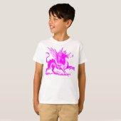 Dragon Engraving - Magenta T-shirt (Voorkant volledig)