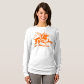 Dragon Engraving - Oranje T-shirt (Voorkant volledig)