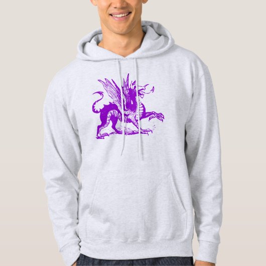 Dragon Engraving - Paars Hoodie (Voorkant)