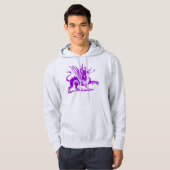 Dragon Engraving - Paars Hoodie (Voorkant volledig)