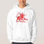 Dragon Engraving - Rood Hoodie (Voorkant)
