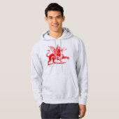 Dragon Engraving - Rood Hoodie (Voorkant volledig)