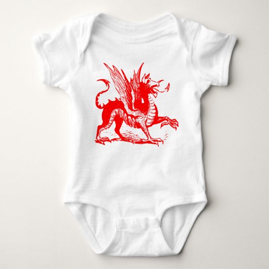 Dragon Engraving - Rood Romper (Voorkant)