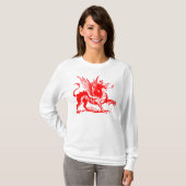 Dragon Engraving - Rood T-shirt (Voorkant volledig)