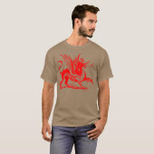Dragon Engraving - Rood T-shirt (Voorkant volledig)