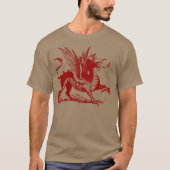 Dragon Engraving - Ruby Red T-shirt (Voorkant)