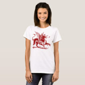 Dragon Engraving - Ruby Red T-shirt (Voorkant volledig)