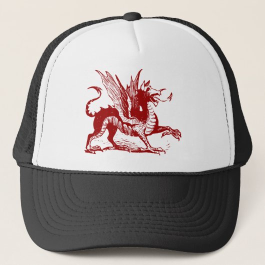Dragon Engraving - Ruby Red Trucker Pet (Voorkant)