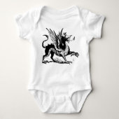Dragon Engraving - Zwart Romper (Voorkant)