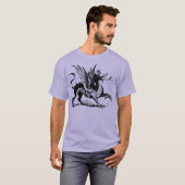 Dragon Engraving - Zwart T-shirt (Voorkant volledig)