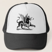 Dragon Engraving - Zwart Trucker Pet (Voorkant)