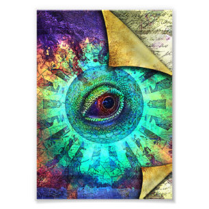Dragon Eye Ancient Relic Art Print Foto Afdruk