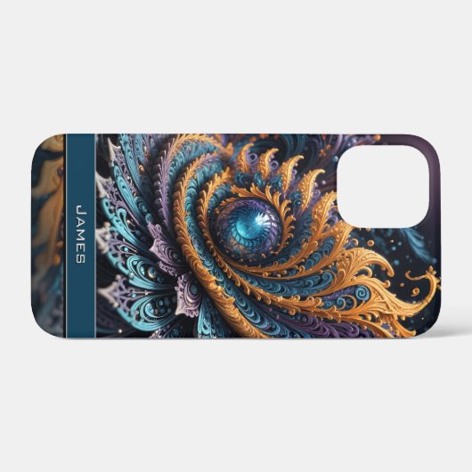 Dragon Eye Modern Abstracte geometrische fractale Case-Mate iPhone Case (Achterkant (horizontaal))