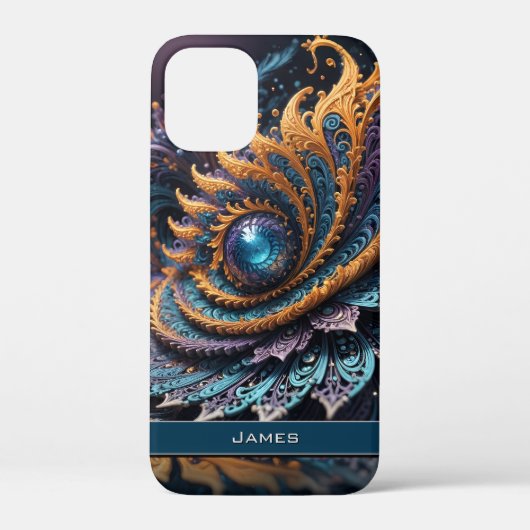 Dragon Eye Modern Abstracte geometrische fractale Case-Mate iPhone Case (Achterkant)