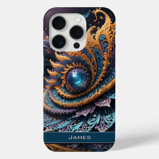 Dragon Eye Modern Abstracte geometrische fractale Case-Mate iPhone Case (Achterkant)