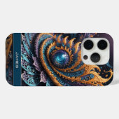 Dragon Eye Modern Abstracte geometrische fractale Case-Mate iPhone Case (Achterkant (horizontaal))