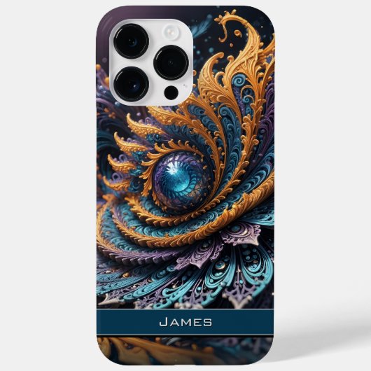 Dragon Eye Modern Abstracte geometrische fractale Case-Mate iPhone Case (Achterkant)