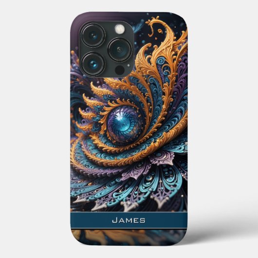 Dragon Eye Modern Abstracte geometrische fractale Case-Mate iPhone Case (Achterkant)