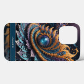 Dragon Eye Modern Abstracte geometrische fractale Case-Mate iPhone Case (Achterkant (horizontaal))