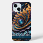 Dragon Eye Modern Abstracte geometrische fractale Case-Mate iPhone Case (Achterkant)
